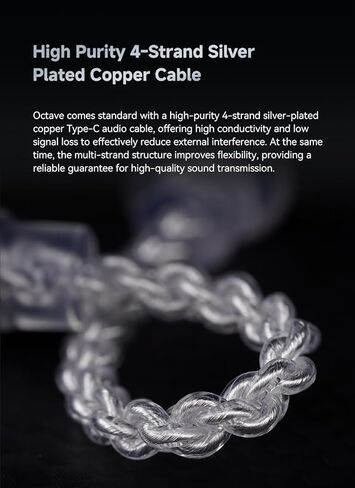 NICEHCK Octave HiFi Audio DAC Amp مع ES9039Q2M، محول دونجل USB مدمج لـ IEM وسماعات الرأس، حجم 100 مستوى، مضخم تشغيلي مزدوج، ميكروفون مضمن، هيكل ألومنيوم CNC (تيتانيوم) in Kuwait