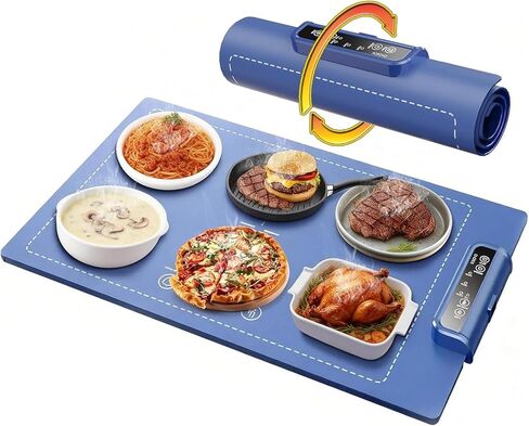 Warming Mat for Food 26"x15", Electric Silicone Food Warmer Trays for Chafing Dishes & Buffet,Portable Countertop Food Warmers for Parties, 3-Level Temp 4-Hour Timer in Saudi Arabia