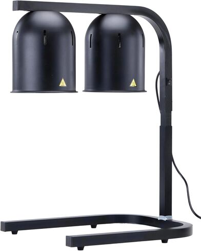Heat Lamp for Food 500W Teflon-Coated Bulbs Food Heat Lamp for Fast and Even Heating Commercial Food Warmer with 5 Adjustable Height Lamp Stand for Home Restaurant Buffet Bakery Silver in Saudi Arabia
