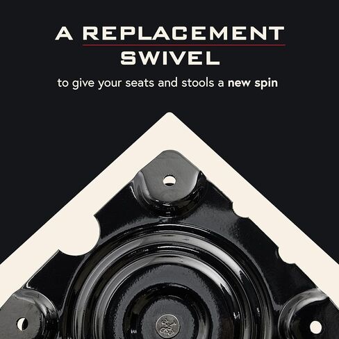 4 Corner Swivel Plate Replacement - 360 Degree Rotation - Swivel for Direct to Wood Leg Application - Made in USA in Saudi Arabia