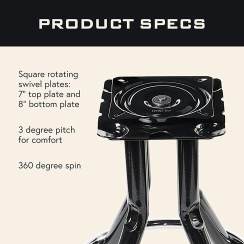 4 Corner Swivel Plate Replacement - 360 Degree Rotation - Swivel for Direct to Wood Leg Application - Made in USA in Saudi Arabia