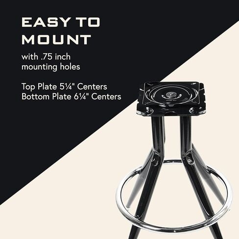 4 Corner Swivel Plate Replacement - 360 Degree Rotation - Swivel for Direct to Wood Leg Application - Made in USA in Saudi Arabia