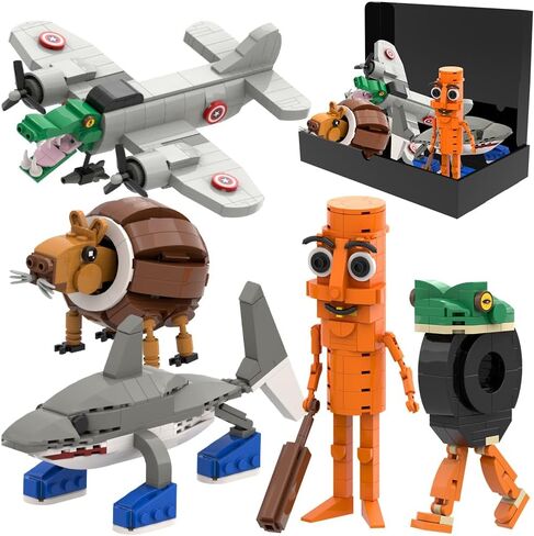 5 في 1 ألعاب البكر | 720 قطعة لبنات البكر الإيطالية | Tralalero Tralala & Tung Tung Sahur Meme Meme Kit | أعمار 6+ مجموعة البناء STEM ، ديكور المكتب هدية (صندوق هدايا) in Kuwait