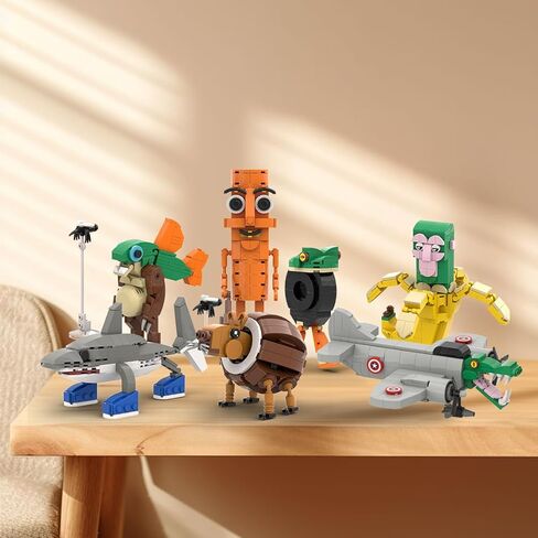 5 في 1 ألعاب البكر | 720 قطعة لبنات البكر الإيطالية | Tralalero Tralala & Tung Tung Sahur Meme Meme Kit | أعمار 6+ مجموعة البناء STEM ، ديكور المكتب هدية (صندوق هدايا) in Kuwait