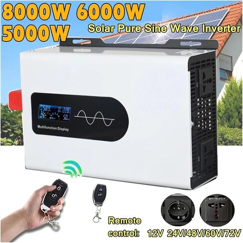 Inverter 12v 220v DC 12V 24V 48V 60V to AC 110V 220V Power Converter Panel Inverter 6000W 3000W 8000W 4000W(5000W,12V_220V(60HZ))(10000w,24V-220V(60HZ)) in Saudi Arabia