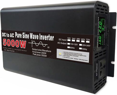 Inverter DC 12V/24V to AC 220V 110V 50/60Hz Voltage Converter 5000W/4000W(24V_220V(60HZ))(5000w,24V-220V(60HZ)) in Saudi Arabia