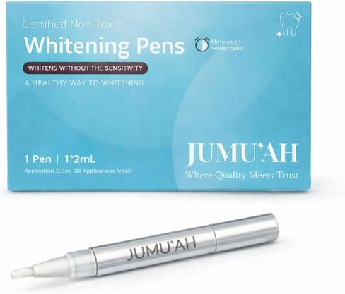 JUMU'AH Teeth Whitening Pen, Certified Non-Toxic Whitening Pen, Enamel-Safe, Whitening Without the Sensitivity, A Healthy Way to Whitening (Pack of 1-2ML) in Saudi Arabia
