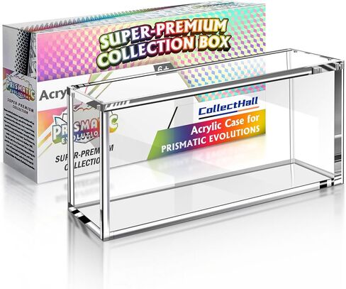 Prismatic Evolutions SPC Box Acrylic Display Case with Magnetic Lid, 8 + 8mm Thick Acrylic with 5x3mm Magnets - Compatible with Prismatic Evolutions Super-Premium Collection Box (Seals Protection) in Saudi Arabia