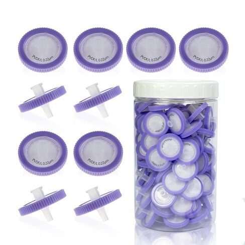 Syringe Filters PVDF Membrane - 25 mm Membrane Diameter,0.22 um Pore Size,Pack of 100 in Kuwait