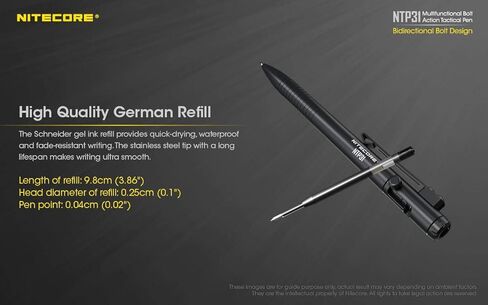 Nitecore NTP31 Aluminum Multifunctional Bolt Action Design Tactical Pen in Saudi Arabia