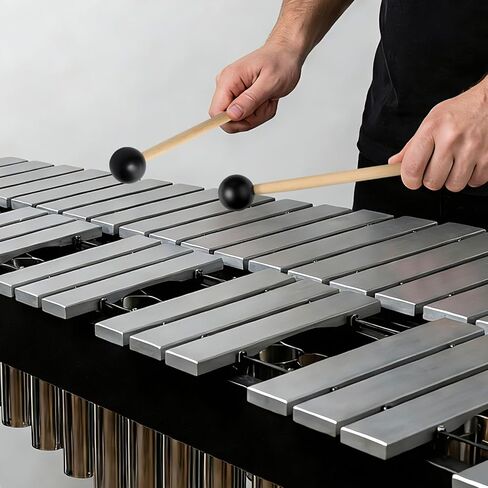 4 Pcs Rubber Mallets Percussion, 7.2 Inch Mallets with 1 Inch Rubber Heads, Perfect Warm Mellow Sound, Professional Hard Rubber Mallets for Xylophone, Glockenspiel, Vibraphone and Orchestra Bells in Kuwait