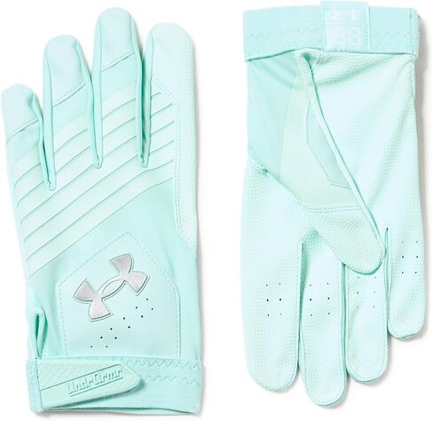 قفازات بيسبول للتنظيف للرجال من Under Armour، (791) Aqua Float/Aqua Float/فضي معدني، مقاس X-Large in Saudi Arabia