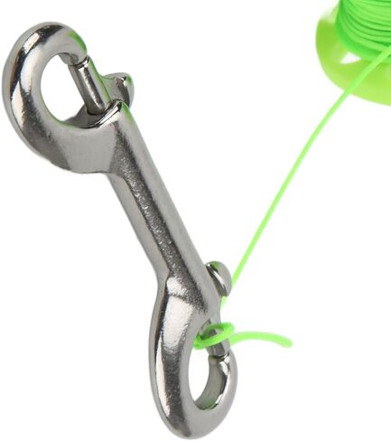 Diving Reel, Portable Belt Design, High Density Plastics, Stainless Steel Double Hook - High Strength Nylon Rope, User Friendly, Ideal for Scuba Diving Accessories Gear (Green) in Saudi Arabia