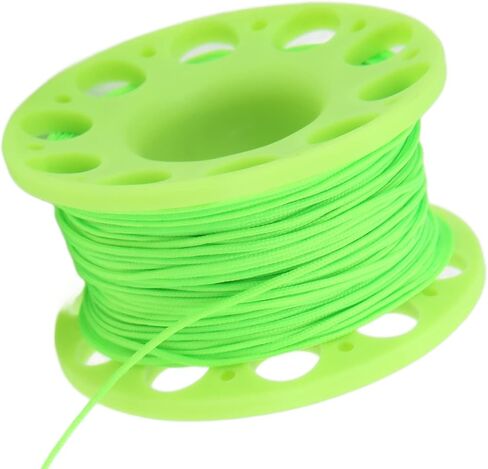 Diving Reel, Portable Belt Design, High Density Plastics, Stainless Steel Double Hook - High Strength Nylon Rope, User Friendly, Ideal for Scuba Diving Accessories Gear (Green) in Saudi Arabia