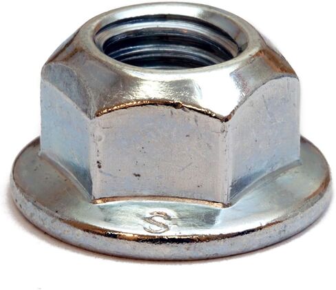 MonsterBolts - M6 Flanged Prevailing Torque Nuts, DIN 6927, Zinc CR+3, 10 Pack in Saudi Arabia
