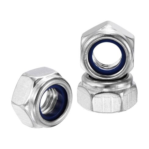 150Pcs Nylon Locking Hex Nuts - [M5 x 0.8mm], 316 Stainless Steel(18-8) Hardware Nuts, Silver,for Automotive, Aerospace, Industrial Applications Use in Saudi Arabia
