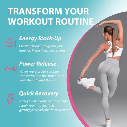 الكرياتين للنساء، 120 قطعة من علكات الكرياتين مونوهيدرات - بدون انتفاخ - مكمل كرياتين للمضغ قبل وبعد التمرين مع التورين وB6 - للتعافي والقوة والطاقة والغنيمة والأداء in Kuwait