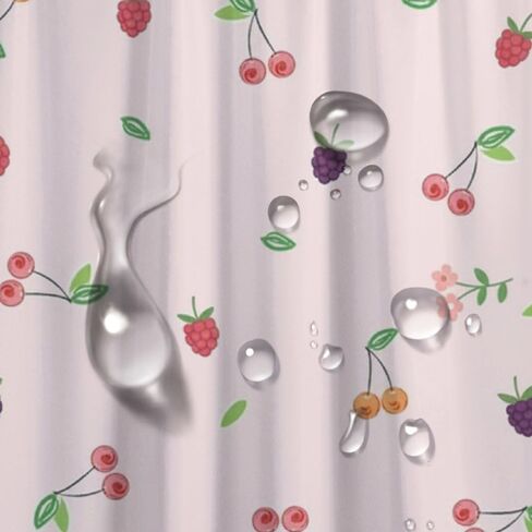 ستارة الحمام بطبعات أوراق الأزهار، ستارة دش صيفية مقاومة للماء، ستائر دش للعطلات من القماش قابلة للغسل، الحد الأدنى لديكور الحمام القديم للتخييم 72 × 72 بوصة in Kuwait