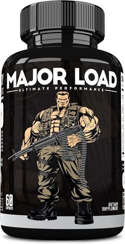 ONL Major Load Testosterone Booster for Men - Testosterone Supplements with Horny Goat Weed, Maca Root, & Tribulus Terrestris - Tongkat Ali Men's Energy, Stamina & Strength - Test Booster 60 Capsules in Saudi Arabia