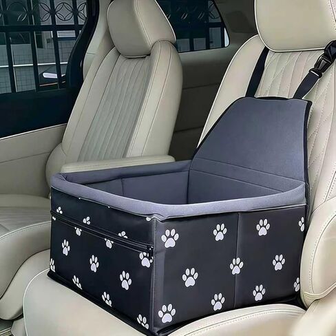 Dog Car Seats for Small Dogs,Pet Car Booster Seat with ，Frame Walls Extra Stable Waterproof Dog Box for Back and Front Seat,for Pet Up to 15 lbs in Kuwait