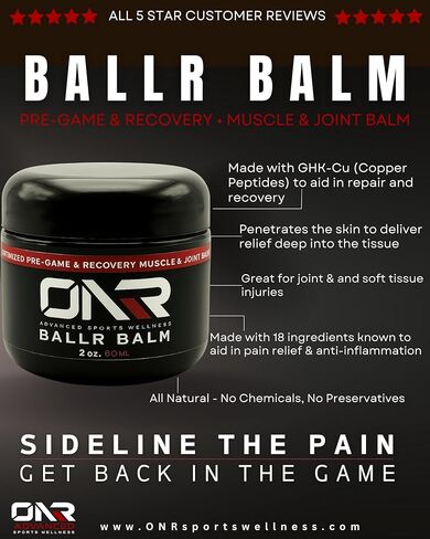 BALLR Balm – Fast-Acting Natural Pain Relief & Muscle Recovery | Trusted by Athletes, Clean Ingredients, 2 oz in Saudi Arabia