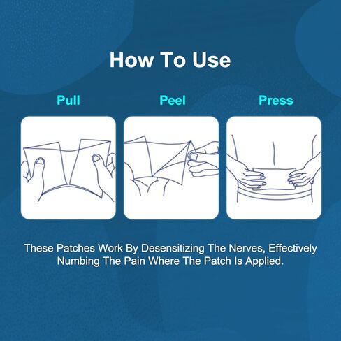 Lidocaine Pain Relief Patch 30 Count | Maximum Strength Pain Patches for Muscle Relief in Neck Knee Back and Shoulders |12 Hour Long Lasting Relief Pains-584 in Kuwait