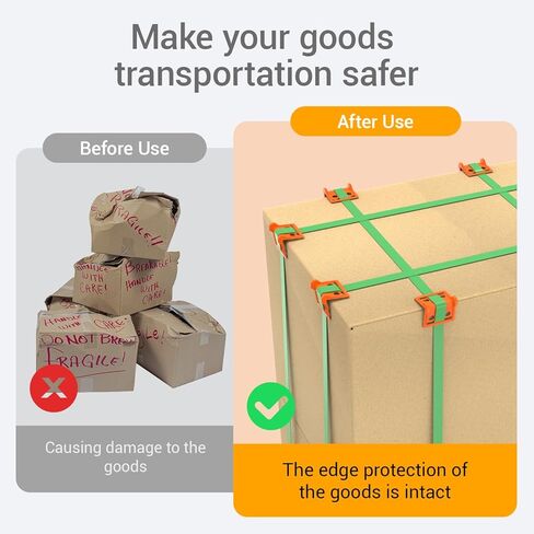 20 Pack Flatbed Edge Protectors,4"Ratchet Strap Protector, Heavy Duty Cargos Strap Protectors, Protects Cargo Edges, Flatbed Accessories Plastic Protectors (orange) in Saudi Arabia