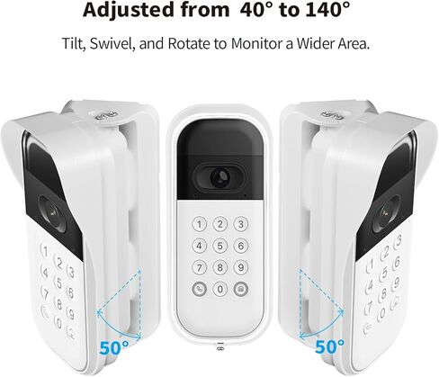 Swivel Mount for myQ Smart Garage Video Keypad, Adjustable Angle 40°–140° Mounting Bracket, Easy Installation, Reduce Blind Spots (Video Keypad Not Included) in Saudi Arabia