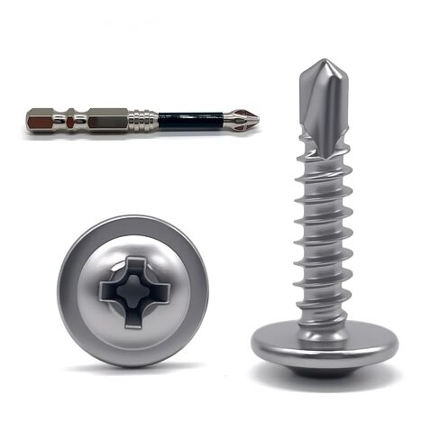 210pcs #8 x 3/4" Sheet Metal Self-Tapping Screws 410 Stainless Steel Truss Head High-Strength Quick Tapping Screws in Kuwait