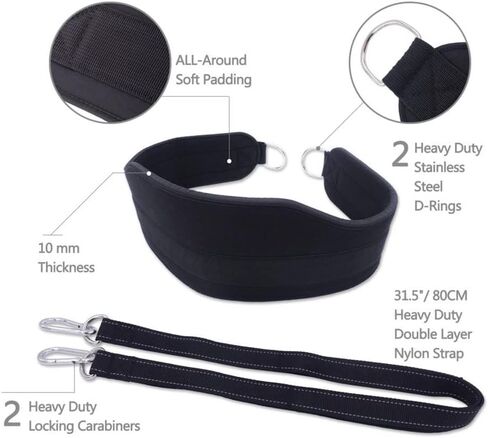 Diving Fitness Weight Lifting the Belt, Heavy Chain Is Widely Filled, Pulling the Cracking Bodybuilding in Saudi Arabia