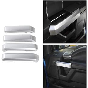 Voodonala Silver Inner Door Handle Covers Trim for Ford F150 F250 F350 2015 2016 2017 2018 2019 2020 (ABS,4Pcs,Silver)