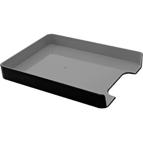 Advantus 37678 Letter Tray, Fusion, 12-3/4-Inch x10-Inch x1-11/16-Inch , Black/Gray