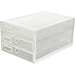 Exerz Paper Sorter 3 Drawer Wire Mesh A4 / Desk Multifunctional Desk Organiser/Multi-Layer Letter Tray - for Documents, Magazines, Notebooks and Letter