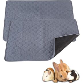 2-Pack 40" x28'' Washable Guinea Pig Cage Liner - Large Reusable & Anti-Slip Guinea Pig Bedding, Instant Absorbent Rabbit Pee Pads, Perfect Cage Liners for Small Animals, Hamster, Puppy