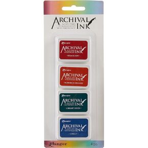 Ranger Archival Ink Pad Set Mini 1, 20.3 x 8.3 x 1.8 cm, Multi-Colour