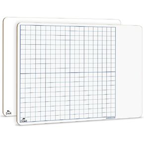 11"x14" Dry Erase Graph Whiteboard Double Sided Dry Erase Board with Grid for Home School Classroom Kids and Students Portable Grid Board for Graphing and Geometry Coordinate Plane