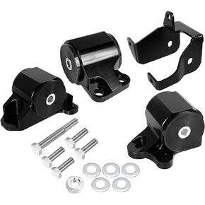 Engine Billet Motor Mount Bracket Kit Compatible with Honda Civic B or D Series B16 B18 D15 D16 1996-2000