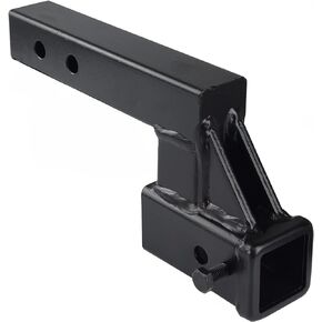864122 Trailer Hitch Riser 2 inch Receiver Hitch Extension with 4-1/4 inch Rise/Drop, Solid Shank，Hitch Pin Kit Included…