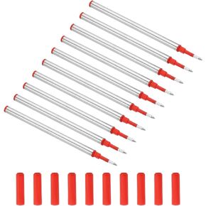 PATIKIL 1mm Pen Ink Refills, 10 Pcs Ballpoint Refill Medium Point Metal Compatible Replacement for Pen, Writing, Office, Drawing, Black