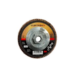 3M Flap Disc 967A - 40+ Grit Ceramic Precision Shaped Grain - Type 27 Quick Change Angle Grinder Disc - Giant - 4.5" x 5/8-11 Thread