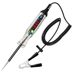 Upgraded 3-72V Automotive Test Light, Heavy Duty Digital LED Circuit Tester with Voltmeter and Dual Color Polarity Indicate Light, Bidirectional DC Voltage Tester Auto Electric Light Test Pen
