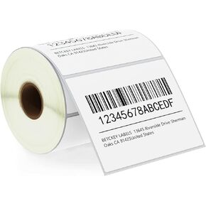 BETCKEY - 4" x 3" (102 mm x 76 mm) Shipping & Multipurpose Labels Compatible with Zebra & Rollo Label Printer,Premium Adhesive & Perforated [1 Rolls, 500 Labels]