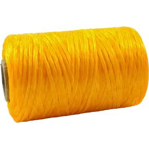 Kulay Artificial Deer Sinew Yellow Waxed Flat Polyester Thread for Beading, Leather, Tie-dye Crafts and Sewing, Yellow Sinue (5-Ply, 300 Yards or 900 Feet)