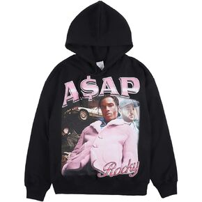 Chainsaw Man Men's Hoodies ASAP Rocky Hoodie Graphic Athletic Sportswear Cotton Oversized Pullover Hooded Sweatshirt
