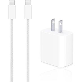Airpods Pro 2nd Gen Charger, 20W USB C Airpods Pro 2nd Charging Cord, USB C to USB C Woven Cable for AirPods Pro (2nd Generation) Wireless Earbuds, Type-C for iPhone 15 Charging Cord Power Adapter