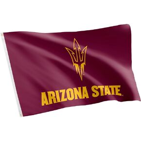 Desert Cactus Arizona State University Flag Sun Devils ASU Flags Banners 100% Polyester Indoor Outdoor 3x5 (Style 1)