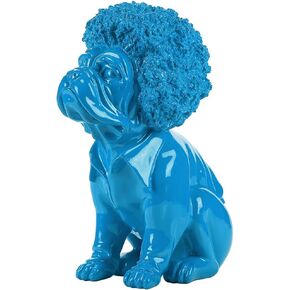 Candy Colors Painting Art Elvis Dog Statue Crafts Figure Home Wine Cabinet Office Resin Crafts Pet Ornaments Home Decor Figurines Christmas Gift (Black)
