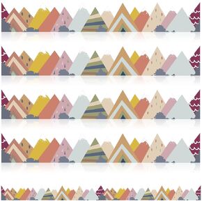 Kosiz 60 Pcs Moving Mountains Die-Cut Border Trim Moving Mountains Border Borders for Black Board Trim Classroom Decor School Decoration Border for School Classroom Bulletin Wall Decoration
