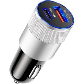 شاحن سيارة 38 واط USB نوع C PD Android شحن الهاتف المحمول QC 3.0 محول السيارات شحن سريع لجميع ولاعة السجائر في السيارة منفذ التوصيل
