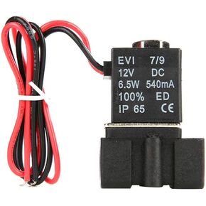 Solenoid Valve, DC12V 1/4" NPT 2 Way Electric Solenoid Valve Plastic NC Normally Closed Electromagnetic Valve for Air,Inert Gas,Liquid,Water